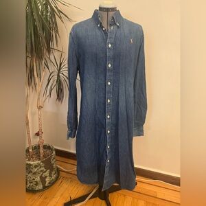 Polo Ralph Lauren Denim Button Down Maxi Shirtdress